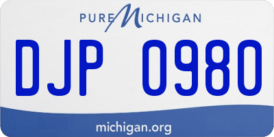 MI license plate DJP0980