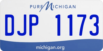 MI license plate DJP1173