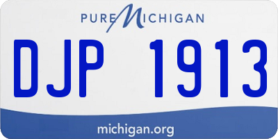 MI license plate DJP1913