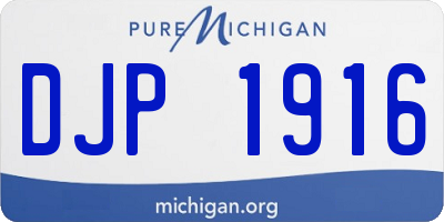 MI license plate DJP1916