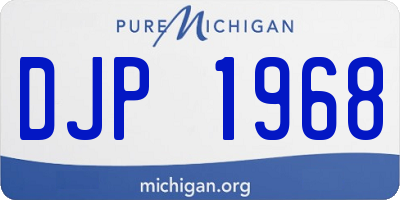 MI license plate DJP1968