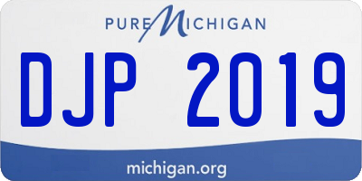 MI license plate DJP2019
