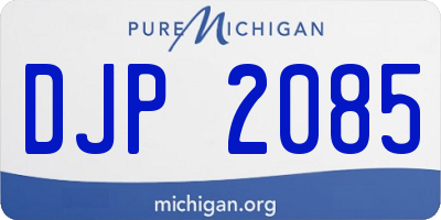 MI license plate DJP2085