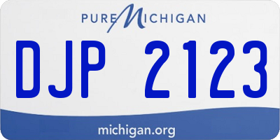 MI license plate DJP2123
