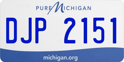 MI license plate DJP2151