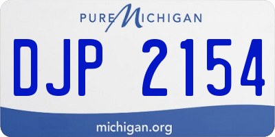 MI license plate DJP2154