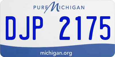 MI license plate DJP2175