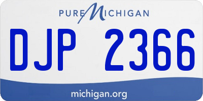 MI license plate DJP2366