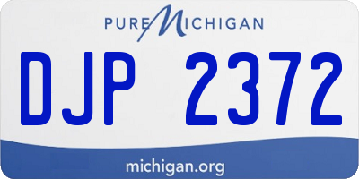 MI license plate DJP2372