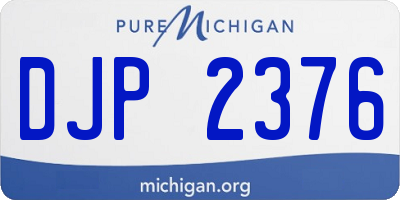 MI license plate DJP2376