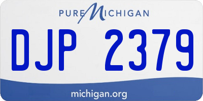 MI license plate DJP2379