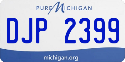 MI license plate DJP2399