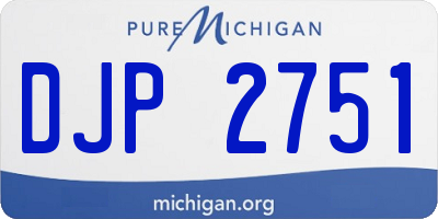 MI license plate DJP2751