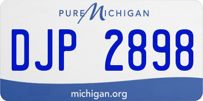 MI license plate DJP2898