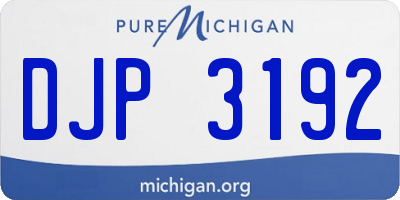 MI license plate DJP3192