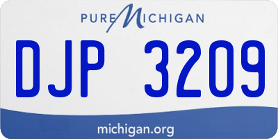 MI license plate DJP3209