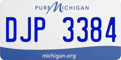 MI license plate DJP3384