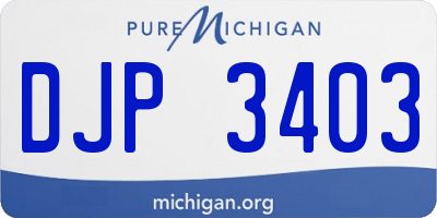 MI license plate DJP3403