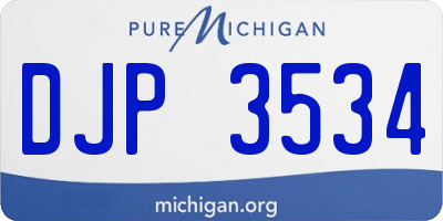 MI license plate DJP3534