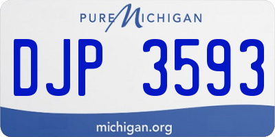 MI license plate DJP3593