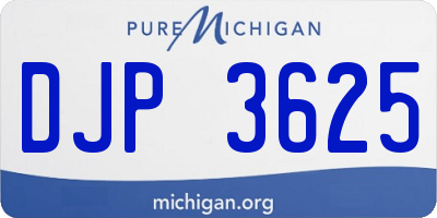 MI license plate DJP3625