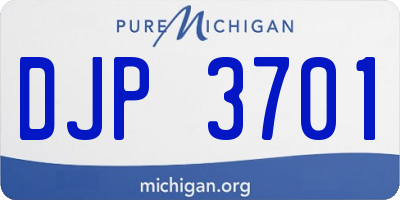 MI license plate DJP3701