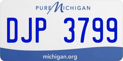 MI license plate DJP3799