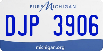 MI license plate DJP3906