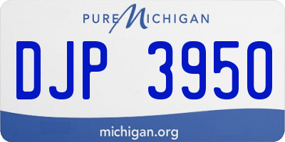 MI license plate DJP3950