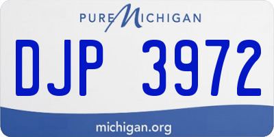 MI license plate DJP3972