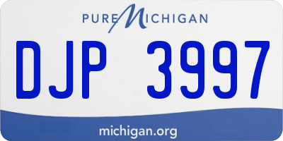 MI license plate DJP3997
