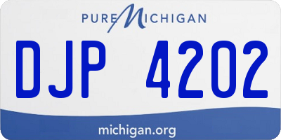MI license plate DJP4202