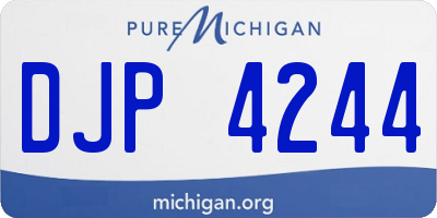 MI license plate DJP4244