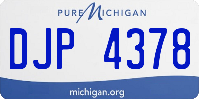 MI license plate DJP4378