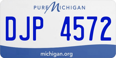 MI license plate DJP4572