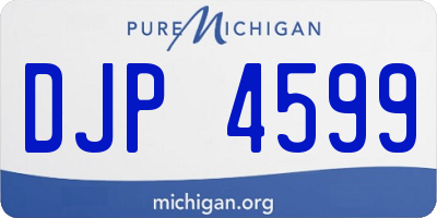 MI license plate DJP4599