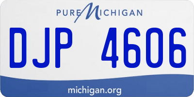 MI license plate DJP4606
