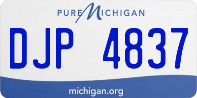 MI license plate DJP4837