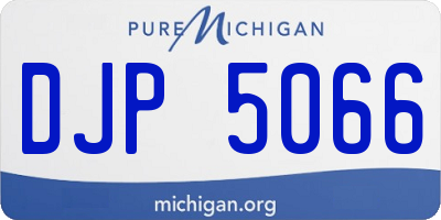 MI license plate DJP5066
