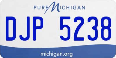 MI license plate DJP5238