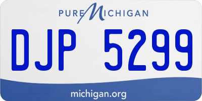MI license plate DJP5299