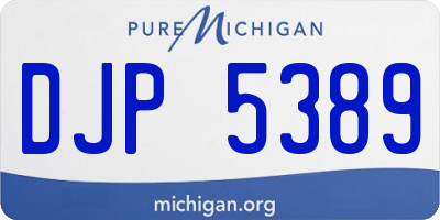 MI license plate DJP5389