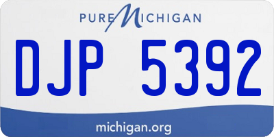 MI license plate DJP5392
