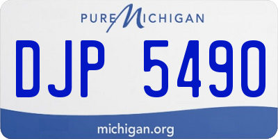 MI license plate DJP5490