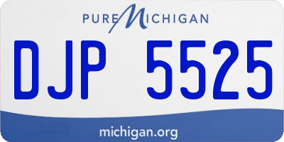 MI license plate DJP5525