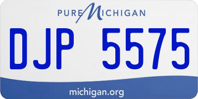 MI license plate DJP5575