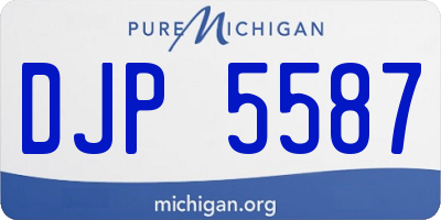 MI license plate DJP5587
