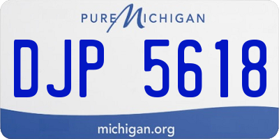 MI license plate DJP5618