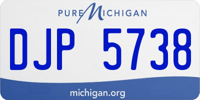 MI license plate DJP5738