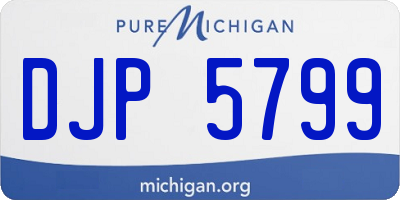 MI license plate DJP5799